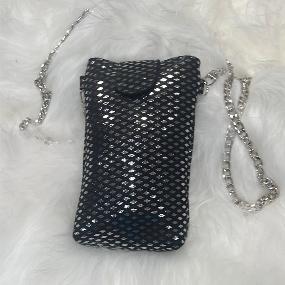 Chic Black and Silver Crossbody Bag